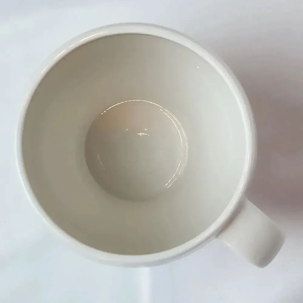 ☕️Vintage Starbucks 2003 White w/Blue Steaming Mug 8oz Coffee Cup